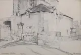 Abandoned Chateau by William Russell Flint, pencil and charcoal, sold Mar 2023