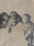 Adoration of The Shepherds by Hendrick Goltzius, engraving, sold Mar 2023