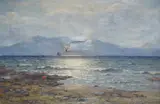 Afternoon on the Firth of Clyde, looking to Arran by Duncan Cameron, oil on canvas, sold Mar 2023