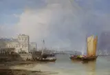 Greenwich, Kent by James Webb, oil on panel, sold Mar 2023
