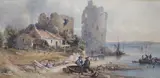 Flint Castle by Louis Laurent Razé, watercolour, sold Mar 2023