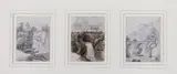 River landscapes, all inscribed, one dated ‘66, Abbot & Holder label verso, individually 7.5 x 6cm by Paul Sandby, ink and pencil, sold Mar 2023