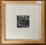 Suffolk Shepherd' limited edition woodcut lithograph, numbered 55/150 by Howard Phipps Rwa Swe, 1999, woodcut, sold Jun 2023