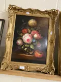 Still life study of a vase of flowers by Jane Piper, oil, sold Jun 2023