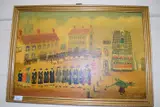 St george's day parade, oil on board, gilt frame by S Mann, OIL ON BOARD, sold May 2023