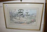 'autumn in the blickling woods', watercolour, f/g by Jason Partner, WATERCOLOUR, sold May 2023