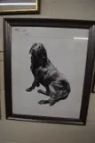 Study of a black labrador, limited edition print no 1 of 25, f/ by Lucy Boydel, PRINT, sold May 2023