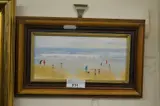 Having Fun by J. Beck, oil on board, sold May 2023