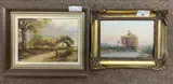 Last of the Harvest' and 'Late Summer near Mautby by James J. Allen, oil, sold May 2023