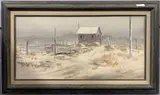 Eastern Shore in winter by Willie Crockett, oil on canvas, offered May 2023