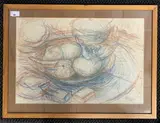 Still life study by Anthony Rossiter, pastel on paper, offered May 2023