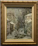 Old Minsk by Mikola Apijok, oil on canvas, sold May 2023