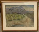 El Montgo from Javea Valley by Michael R. Clarke, pastel, offered May 2023