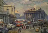 London scene, an advertisement for Dunlop rubber tyres circa 1950s, chromolithograph by Charles E. Turner, print (other), sold May 2023