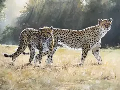 Untitled by Steve Burgess, oil on board, sold Apr 2023
