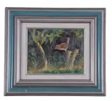 One of a Dunnock perched by Kenneth Grant, oil on canvas, sold Apr 2023