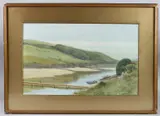 Summer's day on the banks of the River Gannel by William Edwards Croxford, watercolour, sold Apr 2025