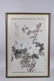 Birds and flora by Shao Youxuan, ink and watercolour, offered Apr 2025
