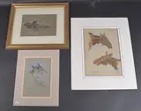 Rhino, Coyote and Moose, chalk by Raymond John Vandenburgh, pastel and charcoal, sold Apr 2025