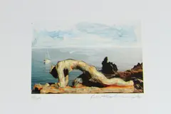La Mediterranee' Set of sixteen colour lithographs, numbered 98/100 signed in pencil and dated '94 unframed, 34cm x 42.5cm sheet edge by Ivor Abrahams, pencil and dated, sold Apr 2025