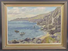 Hallsands by Ernest Knight, 1976, oil on board, sold Mar 2025
