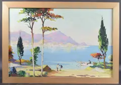 Santa Margarita, near Portofino, Italian Riviera' oil on canvas by Cecil Rochfort D'Oyly-John, oil on canvas, sold Mar 2025
