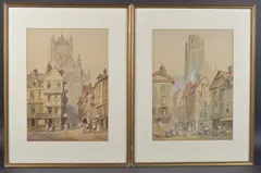 Watercolours by Paul Marny, watercolor, sold Mar 2025