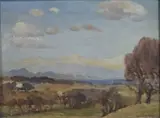 Newlands Cornwall by Nigel Ramsey Newton, oil on board, sold Feb 2025
