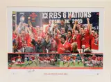 Wales Grand Slam 2005 by Rugby Greats Series limited edition, print, offered May 2023