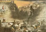 That Far, Far-away Echo' coloured print by "Snaffles" Charles Johnson Payne, print, sold May 2023