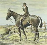 The Gent in Ratcatcher' coloured print by "Snaffles" Charles Johnson Payne, print, offered May 2023