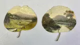 Paintings on eucalyptus leaves by Alfred William Eustace, oil, offered May 2023