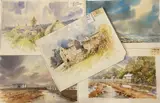 Watercolours by Joanne Thomas, pencil, offered May 2023