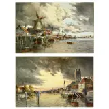 Watercolours by Louis Van Staaten, watercolor, sold May 2023