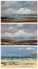 Small Sea, two yachts by Rob Hendry, watercolour, sold Apr 2023