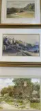 Print - two small boats in a bay overlooked by seaside by Joseph Hughes Clayton, print, sold Apr 2023