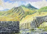 Gate and sty by Nigel Morgan, oil on board, offered Apr 2023