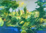 Untitled by Ronald Lowe, oil on board, sold Apr 2023