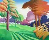 Singleton Park by Ralph Spiller, acrylic on board, sold Apr 2023
