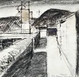 Study-Britannia Colliery 1991-94 by George Little, mixed media, sold Apr 2023
