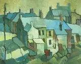 Abercynon by Ralph Spiller, oil on board, offered Apr 2023