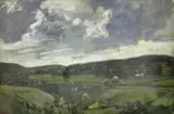 Untitled by John Cyrlas Williams, oil on canvas, sold Apr 2023