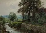 Untitled by John Falconer Slater, oil on canvas, sold Apr 2023
