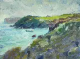 Stackpole Head by Warren S Heaton, oil, sold Apr 2023