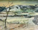 Gilfach Goch Winter by Olive Knight, oil on board, offered Apr 2023