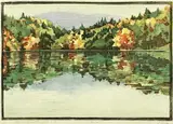 Herbst' (Autumn) by Dagmar Hooge, woodcut, sold Apr 2023