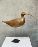 Carved wood - Curlew by Judith Nicoll, sculpture, sold Apr 2023