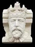 for an architectural corbel on Llandaff Cathedral, 46cm h by Plaster Head Of King Edward Vii, sculpture, offered Apr 2023