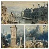 Near Treves by Samuel Prout, watercolor, sold Apr 2023