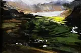 Label verso ' by Aled Pritchard-Jones, watercolour, sold Apr 2023